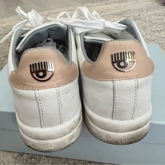 Chiara Ferragni Eye Fly Classic Lace Up Sneaker in White - Picture 6 of 13